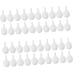 NUOBESTY 40 STK Zellstoff-Maske DIY Handwerk Papierhandwerk Handgemachtes Kunsthandwerk DIY Kunsthandwerk Maske aus Pappmaché Papiermasken selber Machen Malzubehör Zeichenlöffel Weiß