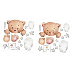 Abaodam 2 Sets Bear Switch Stickers, Labelling Stickers, Electric Light Switch Sticker for Light Switch, Socket Switch, Label Sticker, Socket Sticker, PVC Cartoon
