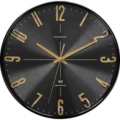 GOODERY Radio-Controlled Wall Clock, Diameter 30 cm, Quiet 3D, Large, Modern, Analogue Wall Clock without Loud Ticking Noises, Almost Silent, Decoration for Any Wall Clock, Radio-Controlled Clock,