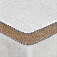 BedStory Topper 160 x 200 cm, 7.6 cm Gel Foam Memory Topper, Mattress Topper Hardness H2+H3 2-in-1 Cold Foam, Orthopaedic Mattress Topper for Mattresses, Box Spring Bed, Sofa Bed, with Removable Cover