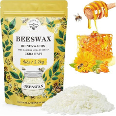 White Beeswax Pastilles 2.3 kg, VEGISHINE Beeswax Organic for Cosmetics, Candle Wax for Candle Making, Pure and Natural Beeswax for Skin Care, Lip Balm, Polishing and Lotion