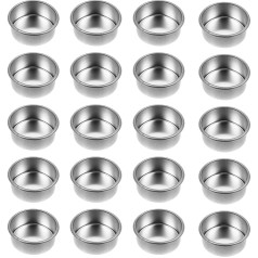 Metal Candle Cups, 20 Pack Metal Tea Light Tins Empty for Candle Making, Metal Candle Molds
