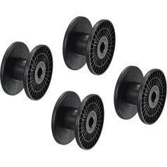 PATIKIL 4.7 Inch Thread Spool, Pack of 4, Sewing Machine Bobbins, Plastic, Empty Weaving, Spool Chain for Sewing, Embroider