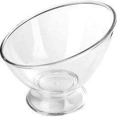 DOITOOL Plastic Angled Bowls Transparent Serving Bowls Japanese Salad Bowl Slanted Fruit Bowls Transparent Ice Container Multifunctional Bowl for Home Kitchen