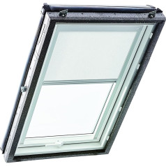 Original Roto Roller Blind Exclusive ZRE for Roto Roof Window Daylight Blind Guide Rail Silver for Roto Roof Windows from Designo R4/R7 and Classic 43/73 with Size 094/118 | 09/11 Colour White