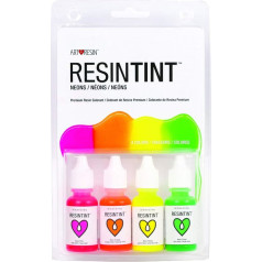 ResinTint Liquid Pigments Non-Toxic Non Flammable Neon Pack of 4