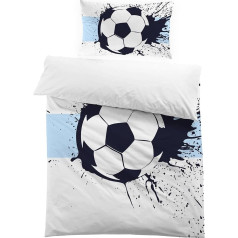 MUSOLEI Children's Football Duvet Cover for 90 cm Single Bed Teenagers 135 x 200 cm Polyester 3D Print 1 Bedding Set 1 Pillowcase 50 x 75 cm