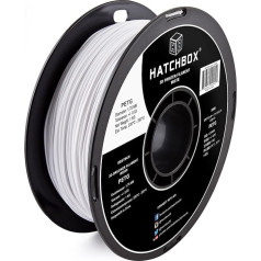 Hatchbox 1.75 mm 1 Kg (2.2 lbs) White PETG Filament Spool for 3D Printer – Measure Accuracy +/-0.05 mm