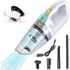 Oskuglin Handheld Vacuum Cleaner, Cordless Handheld Vacuum Cleaner, 7000PA Handheld Vacuum Cleaner, 120W Lightweight Cordless Handheld Vacuum Cleaner, Portable Car Vacuum Cleaner, White