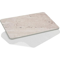 WENKO Puna Bath Mat Natural Diatomite Non-Slip Water Absorbent and Quick Drying 60 x 1 x 39 cm Grey
