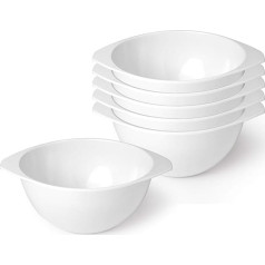 Kerafactum Cereal Bowl Soup Bowls White Soup Bowl Cereal Bowls Round Soup Bowls Cereal Bowl White Bowl Set Melamine Cereal Bowl Serving Bowl 360 ml Set of 6