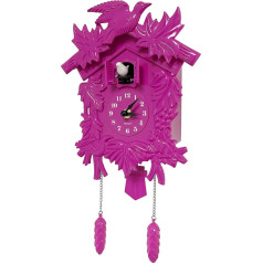 Walplus 20x37 cm Cuckoo Clock Wall Home Decoration DIY Living Bedroom Décor Plastic Kids Room Gift, Pink