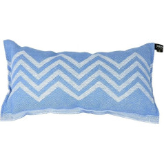 Jokipiin 1 Sauna Cushion Favourite Pillow Travel Pillow Design: Peak Dimensions: 40 x 22 cm, Linen/Cotton, Non-Toxic Ökotex 100, Made in Finland (Blue/White)