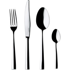 Guzzini - Icons 17690063 Cutlery Set for 6 People - Stainless Steel/Silver, 40 x 30 x 4.5 cm