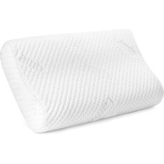 LAMB Neck Support Pillow, Height-Adjustable Memory Foam Pillow, Ergonomic Pillow, Pillow for Neck Pain, Orthopaedic Pillow, Breathable, Washable Cushion Cover