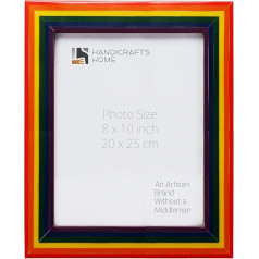 Handicrafts Home Bilderrahmen mit Passepartout, Vintage-Stil, Wandbehang und Schreibtischdekoration, Bauernhaus-Bilderrahmen für Wohnen, ideal für Galeriewand, Stolzfoto, Vatertagsgeschenk,