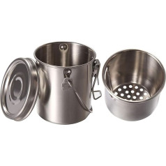 Artist Portable Stainless Steel Leak-Proof Brush Washer with Lid and Filter Strainer for Oil Painting and Watercolour