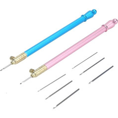 Stainless Steel Handle Crochet Hook Practical Comfortable Tambour Crochet Hook Beading Sewing Weave Home Use