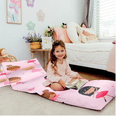 Butterfly Craze Farfalla Craze-Cuscino da Pavimento per Bambini, Utilizzabile Come Tappetino per Pannolini, Alternativa Portatile per Pigiama Party, Viaggi, pisolini o Come Lettino. Solo Copertura!