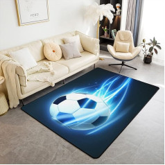 Football Rugs, 100 x 150 cm, Rugby Rug, Sports, Living Room, Rugs for Bedroom, Home Decoration, Football Game Rugs, Ultra Soft, Non-Slip, Indoor