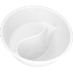 Separate Cereal Bowl Separate Snack Bowl Spiral Slide Design Large Capacity for Party Camping Travel (White)