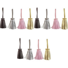 HOODANCOS 3 Packs Rivet Embellishment with Tassel Small Craft Tassels Mini Tassels Craft Pink Decor Miniature Decoration Tassels for Crafts Handmade Jewelry DIY Embellishment
