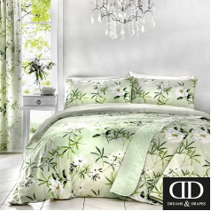 Dreams & Drapes 2 Stück, 52% Polyester / 48% Baumwolle, grün, Super-Kingsize-Bett: 260 cm x 220 cm (Deckenbezug), 48 cm x 76 cm (Kissenbezug).