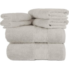 Nomads Premium Towels Leona Bath Towels and Hand Towels Set. Bath Towel Large 70 x 140 cm Bath Towel & Hand Towel 50 x 100 cm Quality 550 g/m² 100% Cotton with Oeko-tex Certification (Cream)