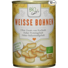 Biogustí White Beans Organic Pack of 12 (12 x 400 g)