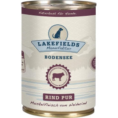 LAKEFIELDS MANUFAKTUR Pure Beef Supplementary Food for Dogs, Size: 12 x 400 g