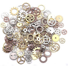 DAHI Steampunk Gears 200 g Metal Pendant Gears Steampunk for Jewellery Crafts (Mixed Colour) 200 g