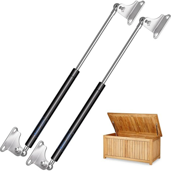 500 mm gas pressure springs, universal 155N/16 kg, 20 inches with L-type brackets for cabinet door, tool, toy box, bank, lid, caravan door and creative DIY applications (not suitable for strong lid)