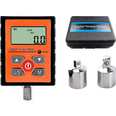 Digital Torque Wrench 3-340 Nm Digital Torque Meter 1/2 Inch 1/4 Inch 3/8 Inch Adapter Measure Bicycle Car KG Torque Wrench Gauge Tester Spark Plug Professionally Calibrated (30-340 N.m)