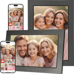 WiFi Digital Picture Frame 25.4 cm (10 Inch) HD IPS Touchscreen Smart Cloud Picture Frame for Sending Photos and Videos from Anywhere via Free Frameo App, Wall Mounting, Easy Setup