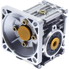 AMEHRU Schneckengetriebe NMRV040 Untersetzungsverhältnis 5:1-100:1 Ausgang 18 mm Wellenuntersetzung, geeignet for Nema34, 60ST Servomotor, Getriebemotor(1-25 54rpm,86x86)