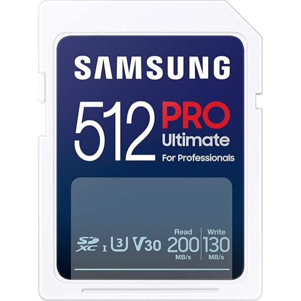 Samsung PRO Ultimate SD Card 512GB UHS-I U3 Full HD & 4K UHD 200MB/s Read 130MB/s Write Memory Card for Camera PC Drone or Action Cam MB-SY512S/WW