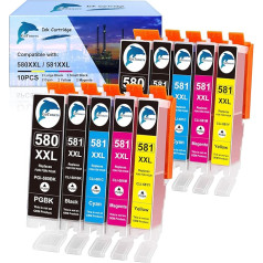 GoToners XXL Cartridges Compatible with Canon 580 581 Printer Cartridges PGI-580 CLI-581 for Canon Pixma TR8550 TS705 TS6350 TS6250 TS6150 TS8250 TS8150 TS9550 TS6351 TS6151 TS622 51 TR8 TR500 TR7550