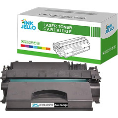 InkJello Compatible Toner Cartridge Replacement for HP P2050 P2055 P2055d P2055dn P2055X CE505X/CRG-719H (Black)