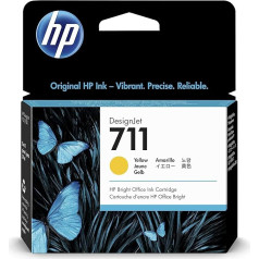 HP CZ132A 711 29 ml Ink Cartridge for Designjet T120/T520 Large Format Inkjet Printers - Yellow
