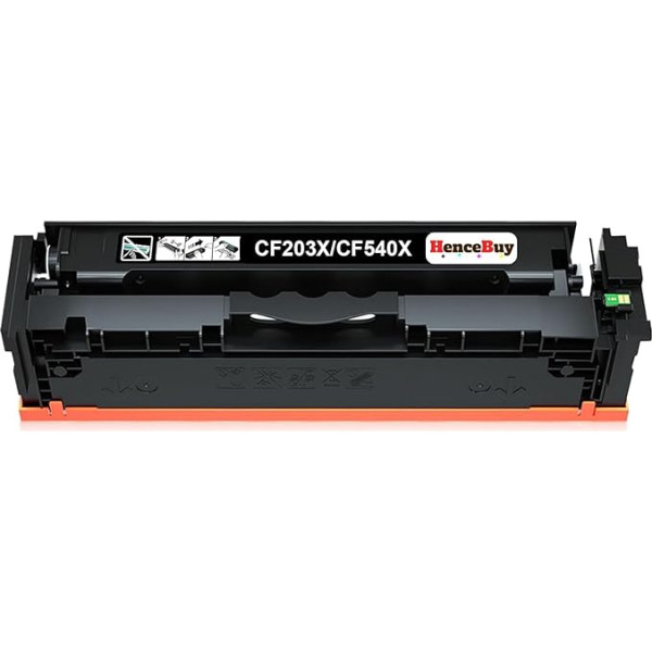 HenceBuy 203X CF540X Black Toner Compatible with HP 203X CF540X 203A CF540A for HP M281fdw Toner for HP Color Laserjet Pro MFP M281fdw M254dw M254nw M281fdn M280nw M281cdw M254dn (1 Black)
