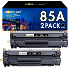 GPC IMAGE 85A CE285A Toner Black Compatible with HP CE285A 85A Toner for HP Laserjet P1102W P1102 P1100 P1106 P1108 P1109 M1130 M1132 M1210 M1210MFP M1212 M112 M112 M112 M110 212NF M1217NFW (2-Pack)
