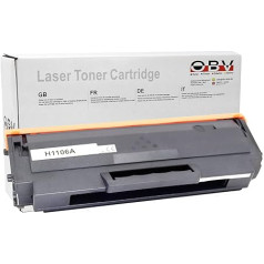 OBV Compatible Toner to Replace HP W1106A for HP Laser 107a 107r 107w / MFP 135a 135ag 135r 135w 135wg 137fnw 137fwg 138fnw 138fw 138p 138pn 138pnw - 10000 Pages black
