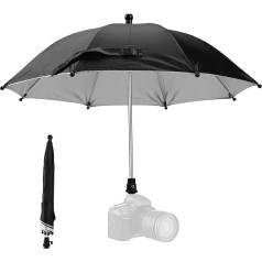 Camera Umbrella Hot Shoe, Waterproof Camera Umbrella DSLR Camera Sun Protection Rain Cover for Canon Rebel T8i, T7, T7i, T6i, T6, SL3, SL2, EOS 90D, 80D, 2000D, 5DM4, Nikon Z9
