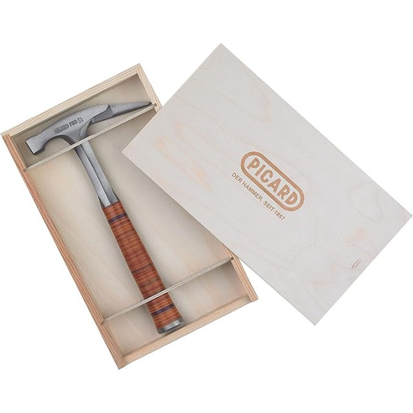 Picard No. H 790 1/2 All-Steel Lathe Hammer, Light Version, Smooth Face, in Wooden Box, Red Dot Design Award Winner 2016