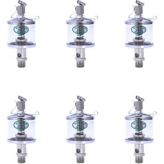 TsoLay 6X 50Ml Motor Maschine Schmierstoffgeber Öl Schwerkraft-Tropföler Klar Silber