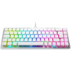 Turtle Beach Vulcan II Mini - 65% Optical Mechanical Gaming Keyboard with Customizable RGB Lighting, Key Duplicator Technology, Aluminium Plate, White