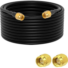 Vecys SMA Antenna Extension Cable SMA Male to SMA Male Pigtail Cable WLAN Antenna Cable RG58 32.8 ft/10 m for WiFi Wireless Network 2G 3G 4G Antenna Router GSM Bluetooth WLAN LAN