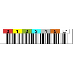 LTO 7 Label Horizontal Number Range 000200 - 000299