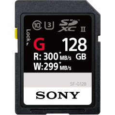 Sony SF-G32/T1 High Performance 32GB SDHC UHS-II Class 10 U3 Memory Card with Lightning-fast Read Speeds up to 300 MB/s, Black 128gb