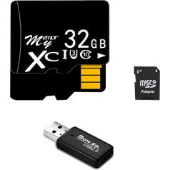 Micro SD Card Memory Card with SD Card Reader Adapter 32G Full HD & 4K UHD 100 MB Reading Speed for Smartphones and Tablets Android Dash Cam and Home Surveillance Systems
